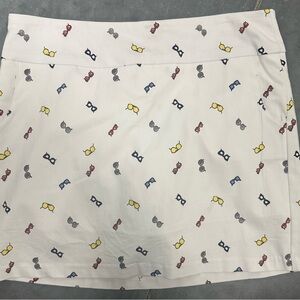 White Sunglasses Pattern Skort